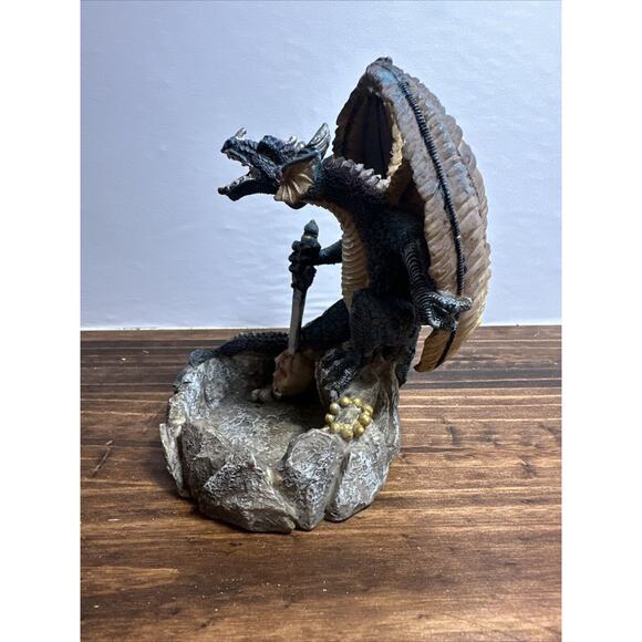 Mystic Collection Winged Dragon Ashtray Sword Sea Monster Figurine - Picture 2 of 9